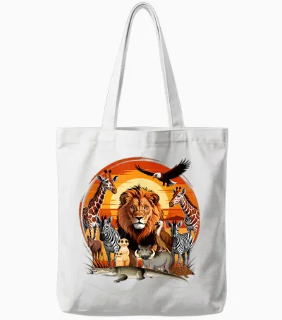 Zookeeper Africans Animal Jungle Safari Zoo Keeper Wildlife Tote Bags - White