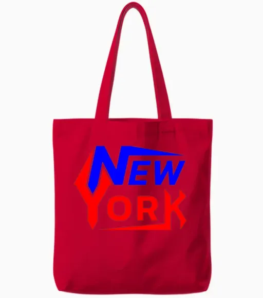 New York Tote Bags in Red