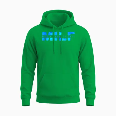 Funny Saying Quote Typography Milf Unisex Hoodie - Irish Green