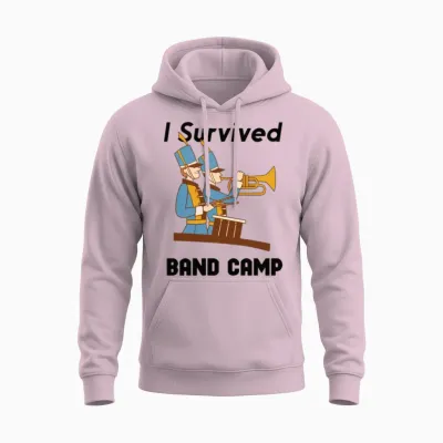 Marching Band Clarinetist School Rehearsal Music Unisex Hoodie - Light Pink