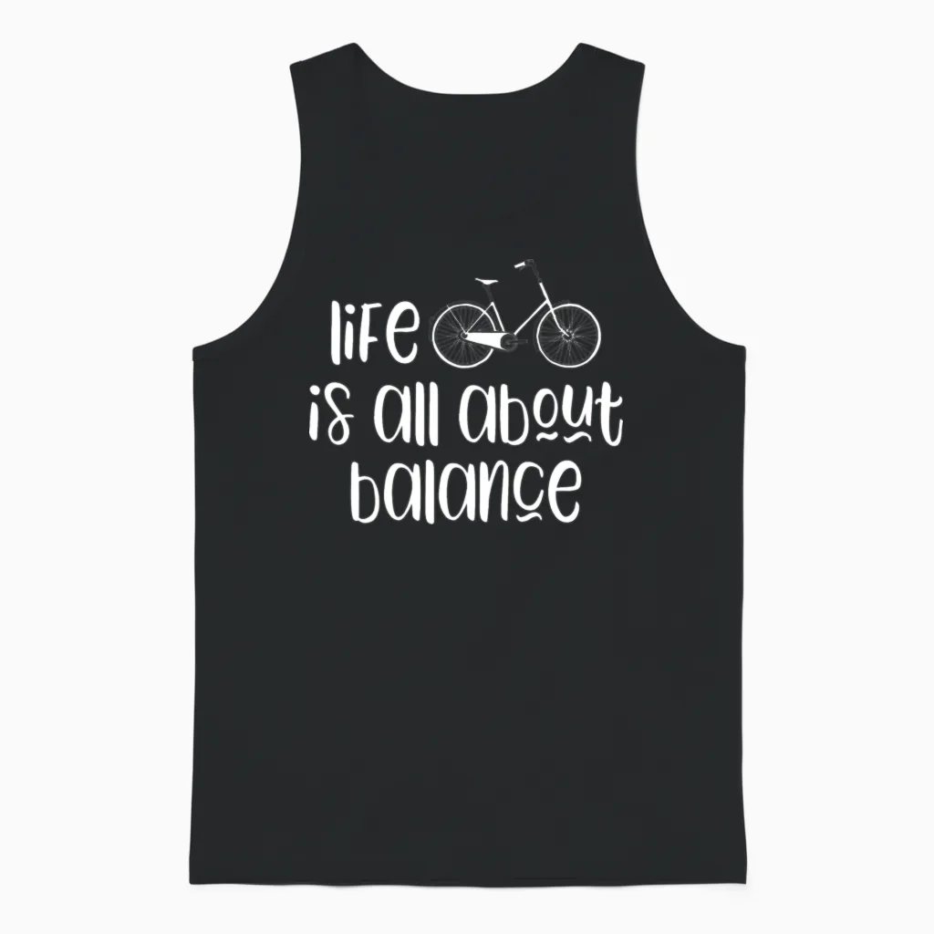 Funny Bicycle Slogan Unisex Tank Top in Black