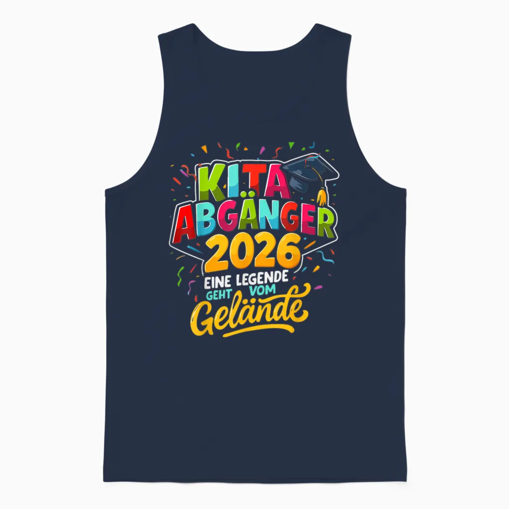 Kinder Kita Abgänger 2026 Eine Legende Geht Vom Gelände Unisex Tank Top in Navy