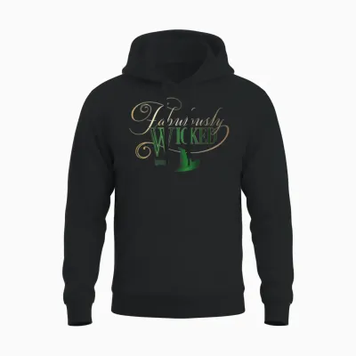 Wicked Fabulously Wicked Elphaba T-Shirt - Unisex-Adult, Black, Small, Short Sleeve, T-Shirt, Letter Print Unisex Hoodie - Black