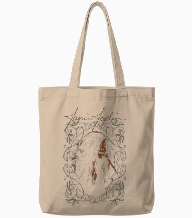 Photo Janis Joplin New Tote Bags in Natural