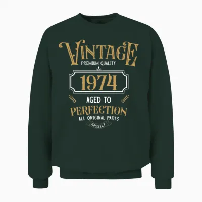 1974 Vintage Birthday Unisex Sweatshirt - Forest