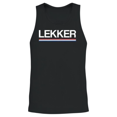 Lekker Dutch Saying Holland Nederland Netherlands Unisex Tank Top - Black