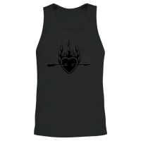 Valentine Unisex Tank Top - Black – 2