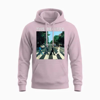The Beatles - Abbey Road Unisex Hoodie - Light Pink