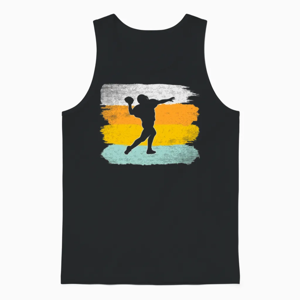 Rugby Retro Unisex Tank Top in Black