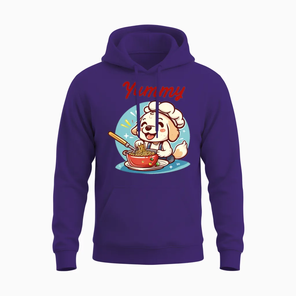 Cute Dog Lovers Unisex Hoodie in Purple