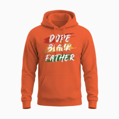 Dope Black Father 1865 Juneteenth Black History Culture Unisex Hoodie - Orange
