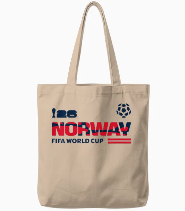 Kids Fifa World Cup26 Qualifier Norway Tote Bags in Natural