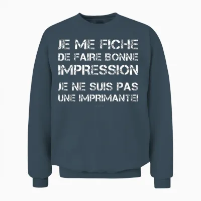 Men's T-Shirt with "je Me Plug" Design [french Language], Black Unisex Sweatshirt - Dark Heather