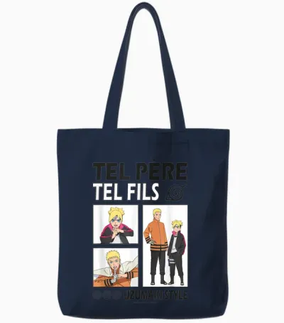 Boruto/naruto, Clan Uzumaki Tote Bags - Navy