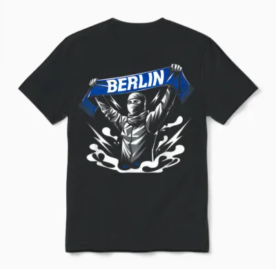 Berlin T-Shirt for Children Men Women Brandenburg Berlin T-Shirt, Black, S Unisex T-Shirt - Black