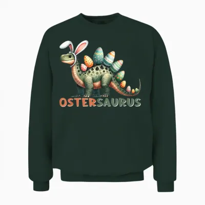 Ostergeschenke Ostern Outfit Junge Mädchen Dinosaurier Dino Unisex Sweatshirt - Forest