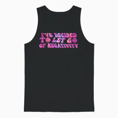 Motivational Affirmation Groovy Tie Dye Retro Hipp Unisex Tank Top - Black