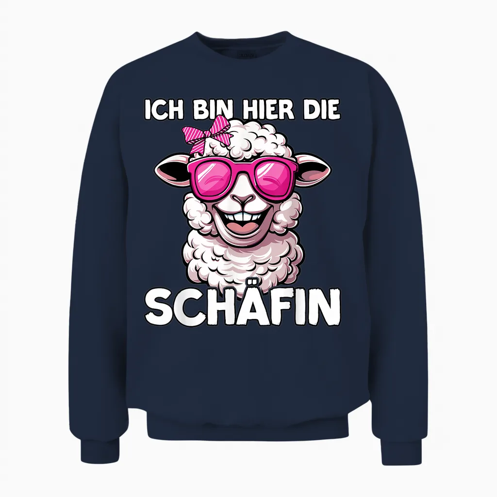 Ich Bin Hier Die Schäffin | Vorgesetzte | Chefin Unisex Sweatshirt in Navy