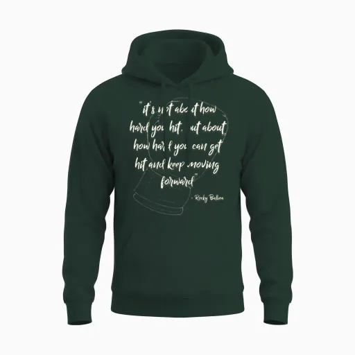 Rocky Inspirational Quote Memes & Humor Unisex Hoodie in Forest