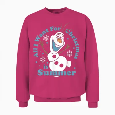 Disney Frozen Olaf All I Want for Christmas Is Summer Unisex Sweatshirt - Heliconia