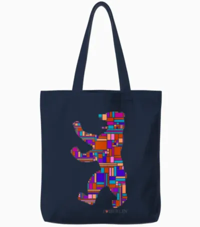 Berlin Berlin Bear I Love Berlin Tote Bags - Navy