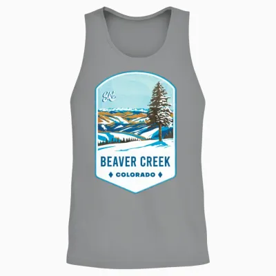 Beaver Creek Colorado Ski Badge Unisex Tank Top - Sport Grey