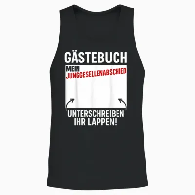 Bräutigam Shirt Gästebuch Jga Männer Junggesellenabschied Unisex Tank Top - Black