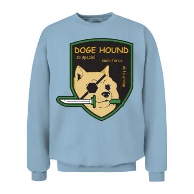 Doge Hound Metal Gear Solid T-Shirts Unisex Sweatshirt - Light Blue