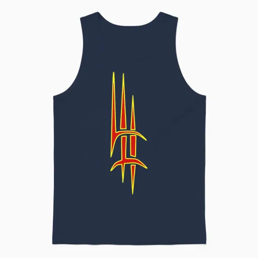 Tribal Love Artist Party Drawing Graphics Art Illu Unisex Tank Top in Navy
