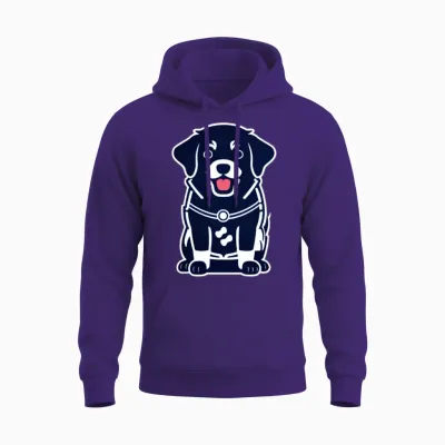 Cute Dog Unisex Hoodie - Purple