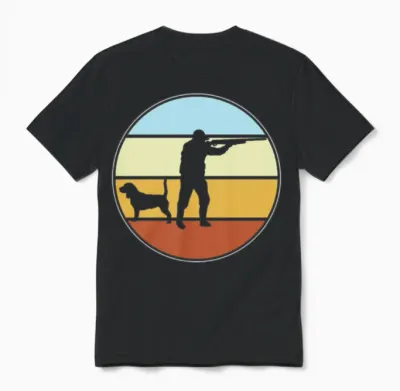 Hunting Retro Unisex T-Shirt - Black