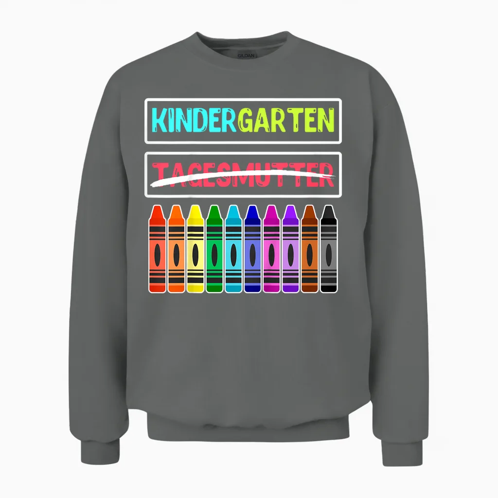 Hallo Kindergarten Tschüss Tagesmutter Kindergartenkind Unisex Sweatshirt in Graphite Heather