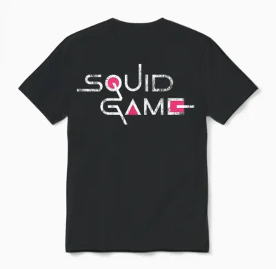 Squid Game Squid Game Logo T-Shirt, Black, S Unisex T-Shirt - Black