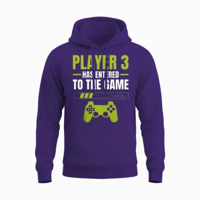 Player Three Has Endered to the Game Unisex Hoodie - Purple