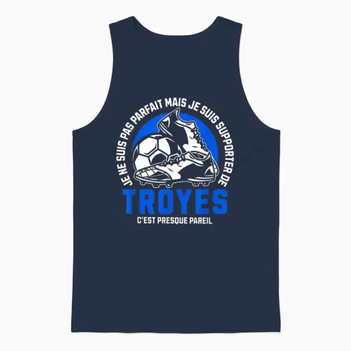 Troyes Foot Supporter - Football - Troyes Humour T-Shirt, Black, S Unisex Tank Top - Navy