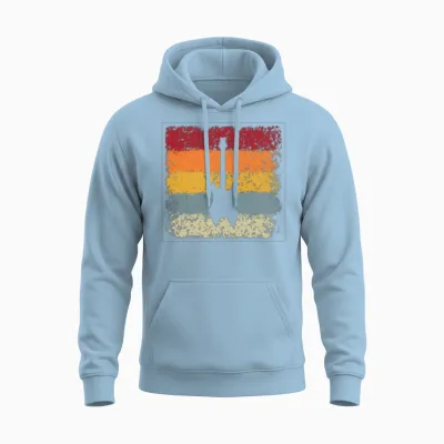 Eguitar Retro Unisex Hoodie - Light Blue