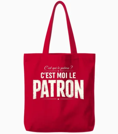 C'est Moi Le Patron Humour Travail Bureau Cadeau Homme Femme Tote Bags - Red