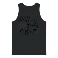 Dogs Books Coffee Bookworm Dog Lover Dog Owner Unisex Tank Top - Black – 1
