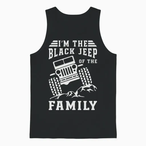 Black Jeep of the Family Unisex Tank Top in Black