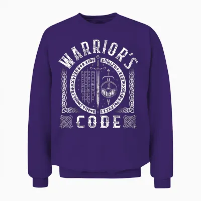 Viking Shirt, Warrior's Code Tee, Gift For Unisex Sweatshirt - Purple