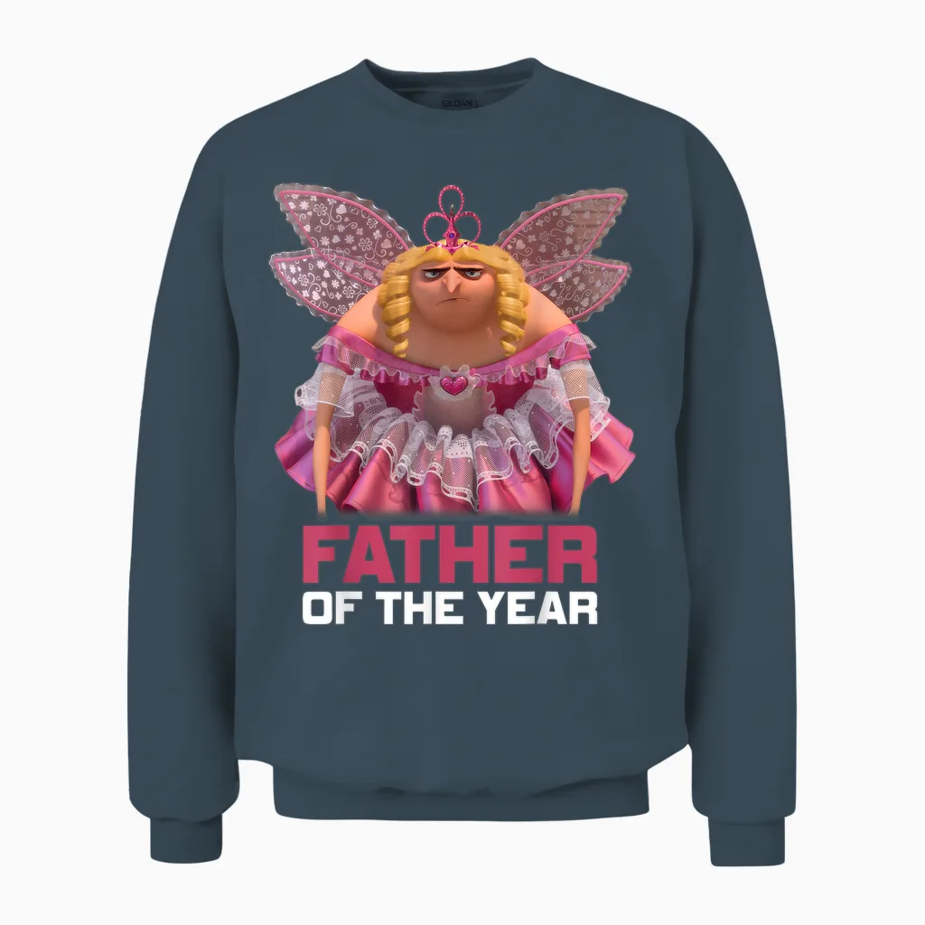 Despicable Me "gru in a Tutu" for Father's Day T-Shirt, Black, S Unisex Sweatshirt in Dark Heather