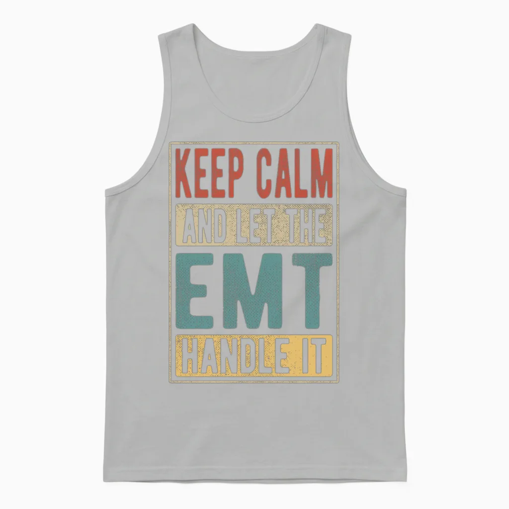 Emt Retro Gift Unisex Tank Top in Ash