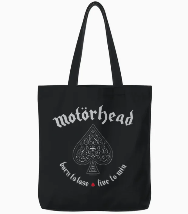Motörhead - Born to Lose Live to Win T-Shirt Small Tote Bags in Black