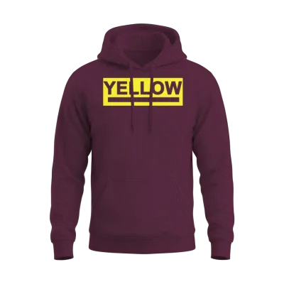 Yellow Retro Green 70s Unisex Hoodie - Maroon