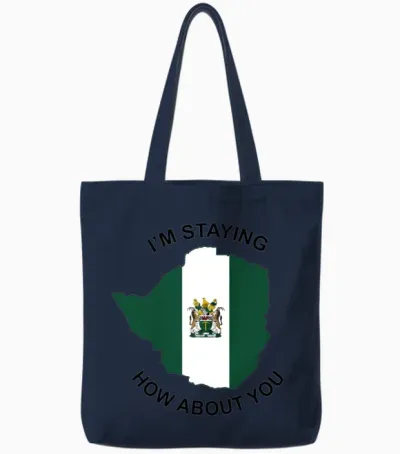 I’m Staying Rhodesia How About You Tote Bags - Navy