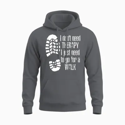 Outdoor Hiking Walk Walking Hike Unisex Hoodie - Charcoal