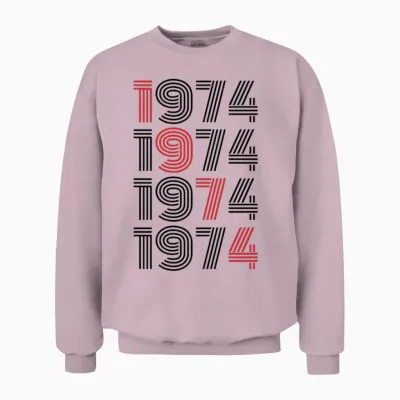1974 Vintage Unisex Sweatshirt - Light Pink