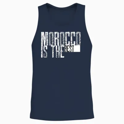 Morocco Is the Best Unisex Tank Top - Navy