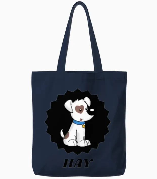 Hay Tote Bags in Navy