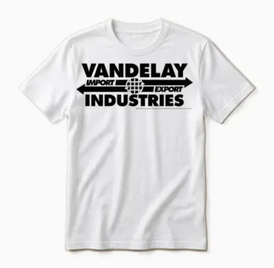 Seinfeld Vandelay Industries Logo Funny 90's Tv Show Unisex T-Shirt - White